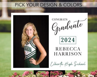 Class of 2024 Senior Yard Sign, Graduation Yard Sign, 24" x 18" Yard Signs, 2024 Senior High School or College Graduation Party Grad