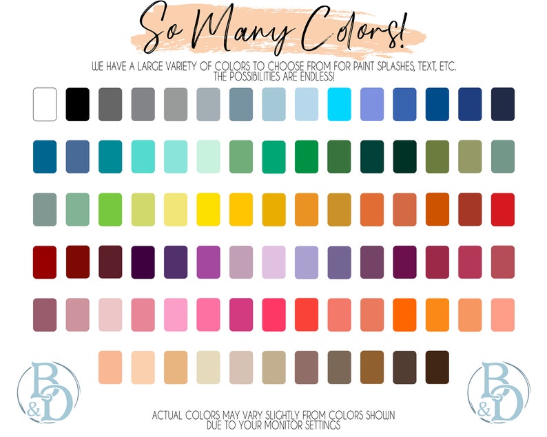 color chart for wedding decor