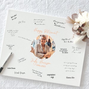 Canvas Retirement Guest Book Alternatives, Guest Book Alternative, Guestbook Alternative, Signable Retirement Party Guest Book Sign 20
