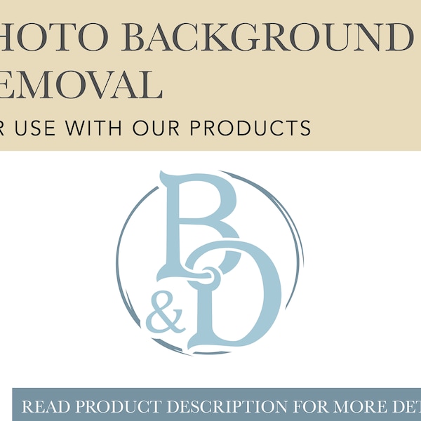 Photo Background Removal Add-on For Use With Our Products