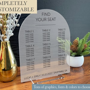 Wedding Seating Chart Sign, Wedding Welcome Table Signs, Modern Minimalist Rustic Wedding Shower Sign Signage, A13 21