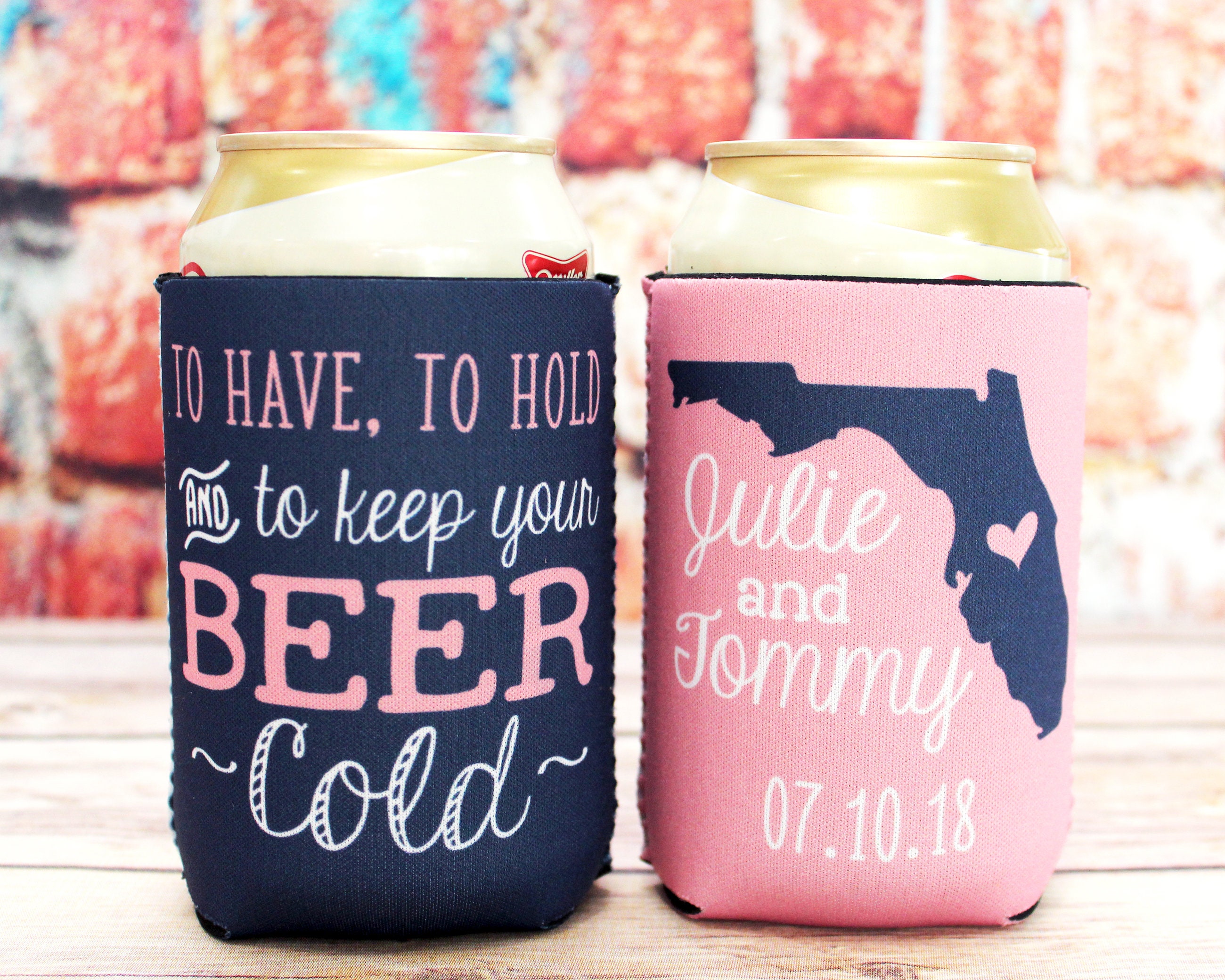 Wedding Favors Home Garden Wedding Koozies Personalized Design 19 1 To 300 Custom Can Party Favors Loopmagazine Jp
