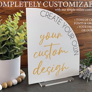 Custom Acrylic Wedding Sign You Create, Wedding Table Remembrance Favors Signs DIY Minimalist Rustic Wedding Shower Sign Signage, A40 23