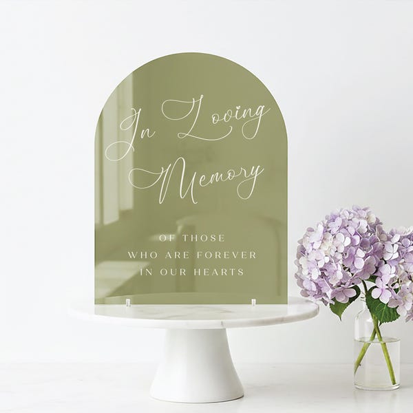 Custom In Loving Memory Wedding Sign