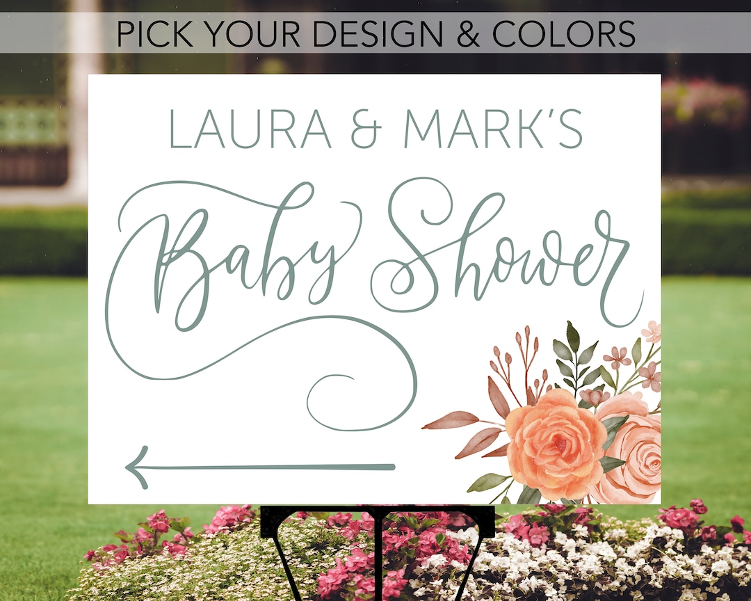 Baby Shower Yard Sign, Baby Shower Baby Shower Arrow Sign