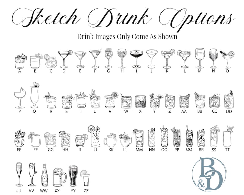 Arched Acrylic Wedding Bar Sign Set, Signature Drink Menu - Etsy