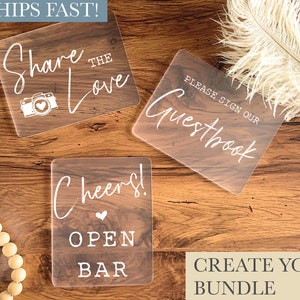 Acrylic Wedding Sign Bundle