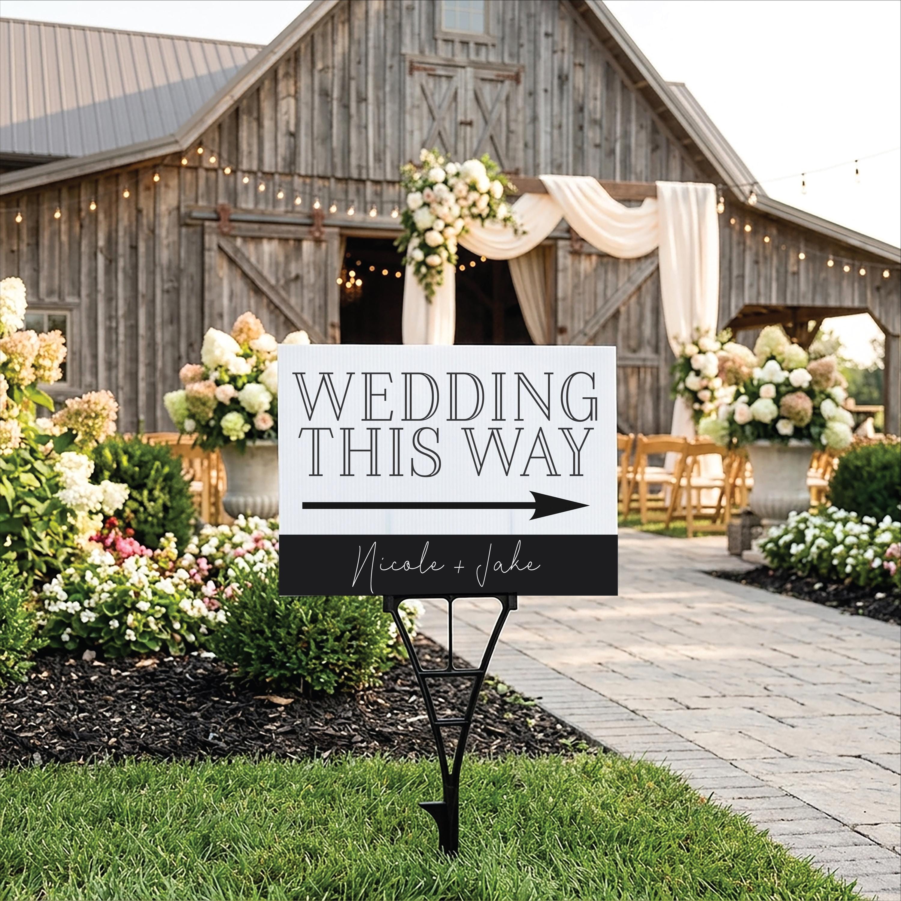 Wedding Direction Sign