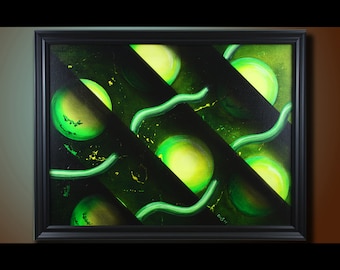 Abstract Art Acrylic Abstract Painting Canvas Art Green Artwork Fine Art Abstract Wall Art Original Abstract Art Original Painting 18 x 24