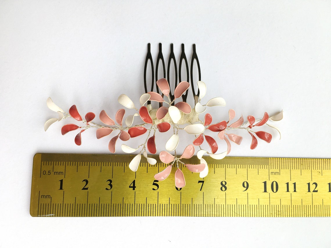 Haarkamm Mit Strass & Blumen-Design - Violett, Für Hochzeit & Party
