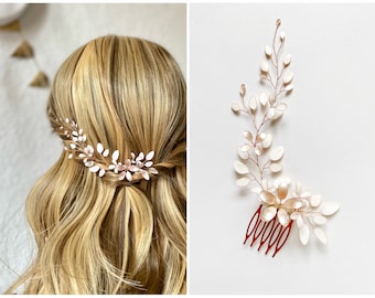 Haarkam met bloemenmotief