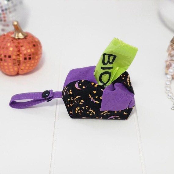 Halloween Pumpkin Parade Poopy Bag Holder- Poopy Bag Holder with Snap Clip