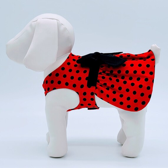Red Dress with Black Polka Dots