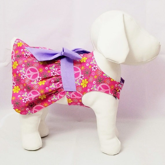 Peace & Love Floral Dog Dress