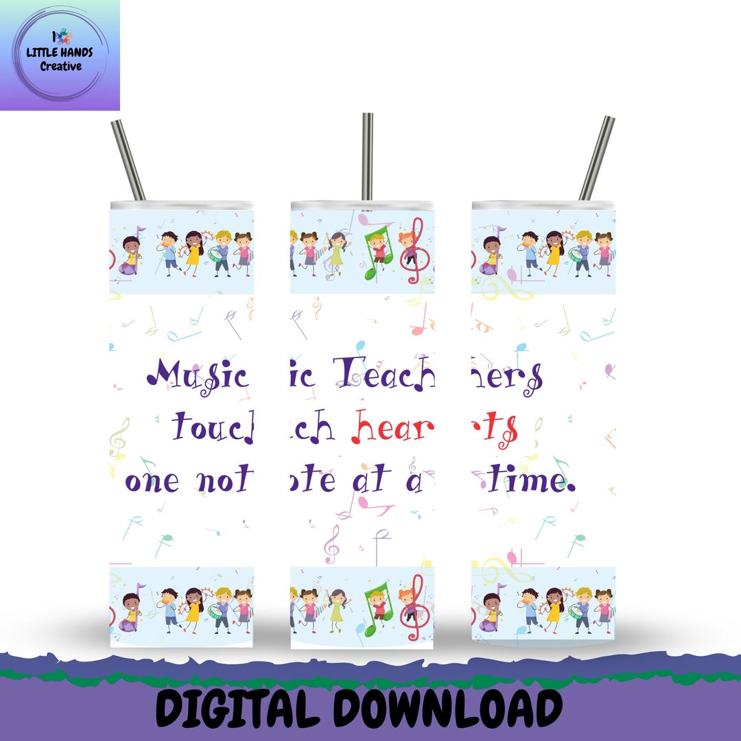 Music Teacher Tumbler Wrap 20oz Tumbler Teacher Gift End of Year Gift