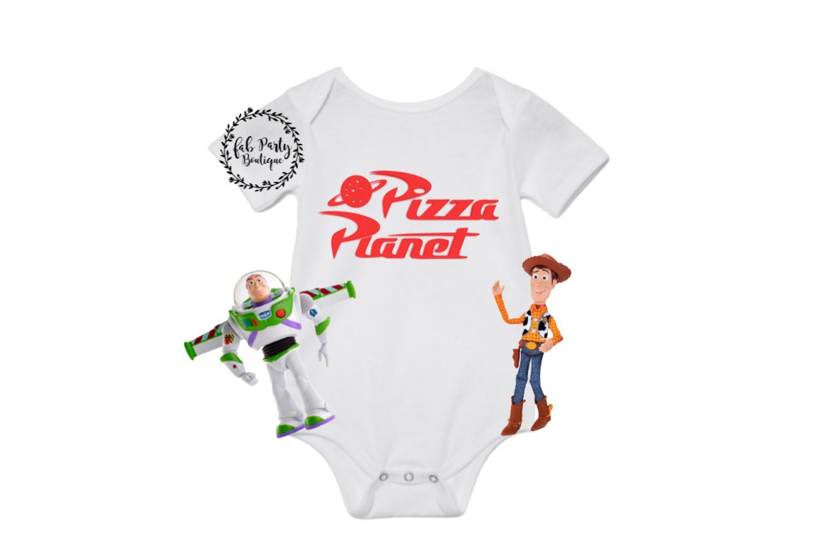 blue pizza planet shirt