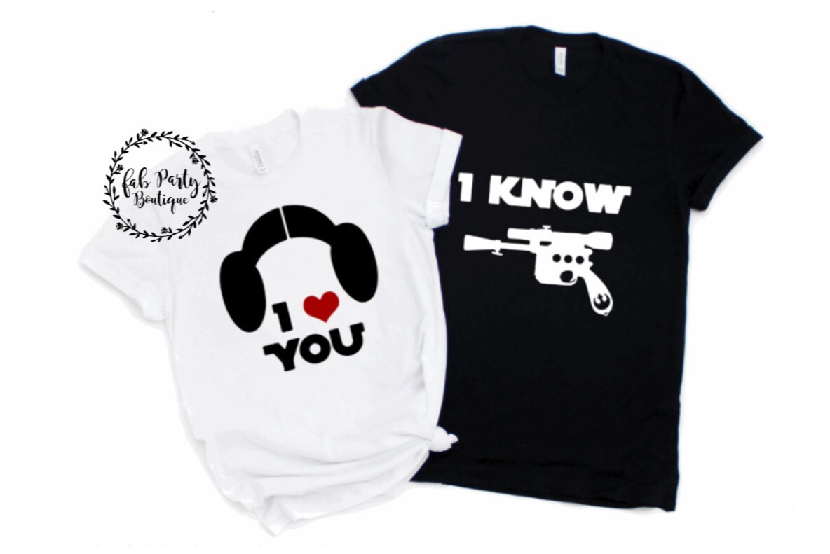 Disney Star Wars Couple Shirt I Love 