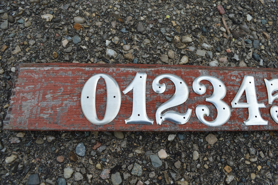 Industrial Numbers, Aluminum House Numbers, Vintage House Numbers, Mid
