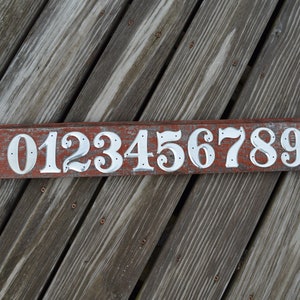 Industrial Numbers, Aluminum House Numbers, Vintage House Numbers, Mid Century Home Decor, Address Numbers, Stamped Numbers 3 inch (3&quot;)