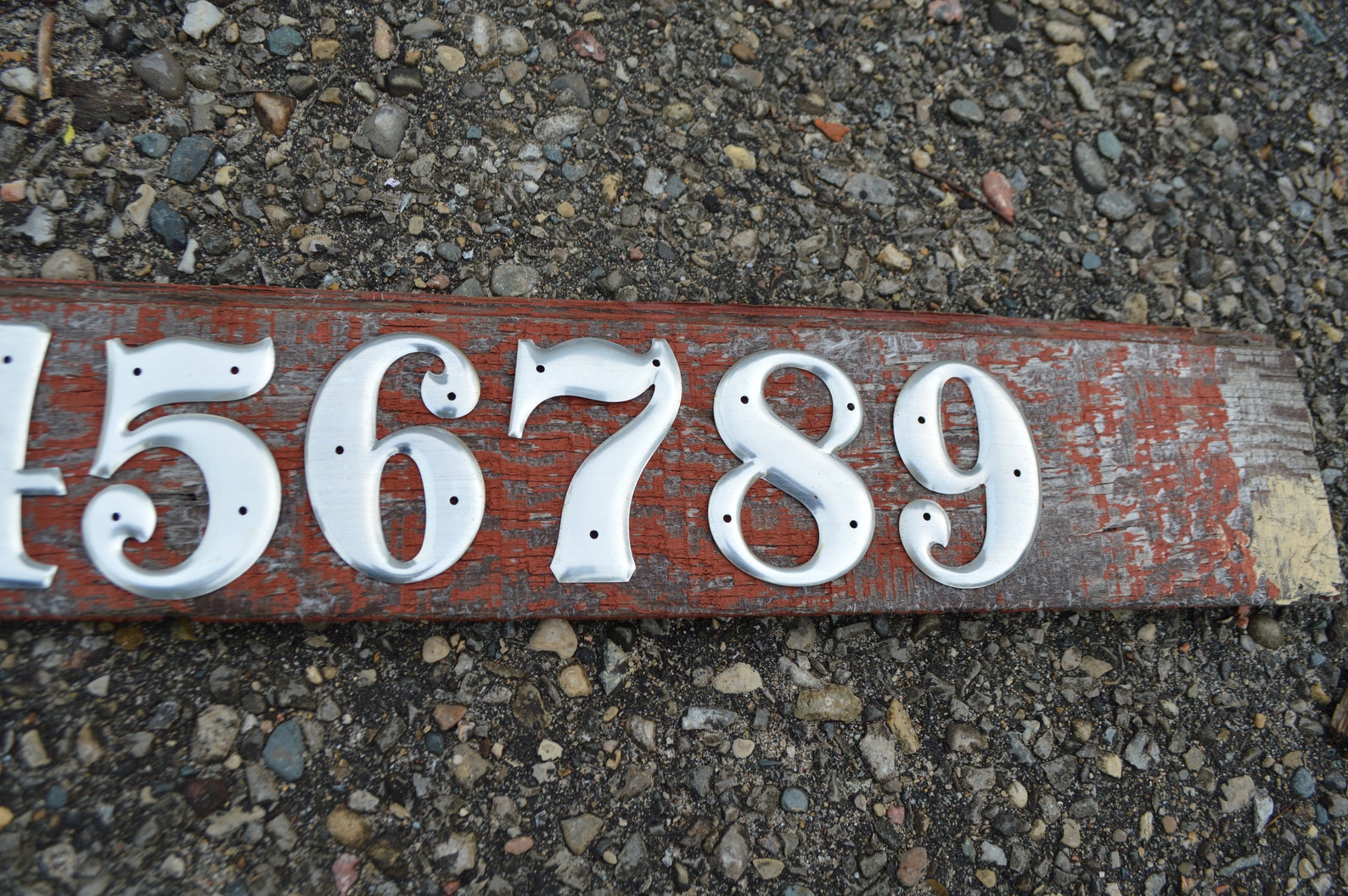 Industrial Numbers, Aluminum House Numbers, Vintage House Numbers, Mid