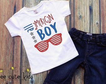 All American Boy - 4th of July Shirt - Boys 4th of July - Independence Day Shirt - American Boy Shirt - Red White & Blue - Kids 4th of July