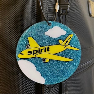 Spirit Airlines inspired luggage tag