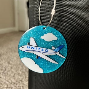 United Airline inspired luggage tag