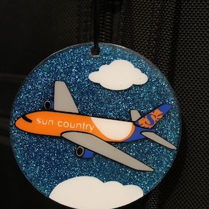 SunCountry inspired luggage tag