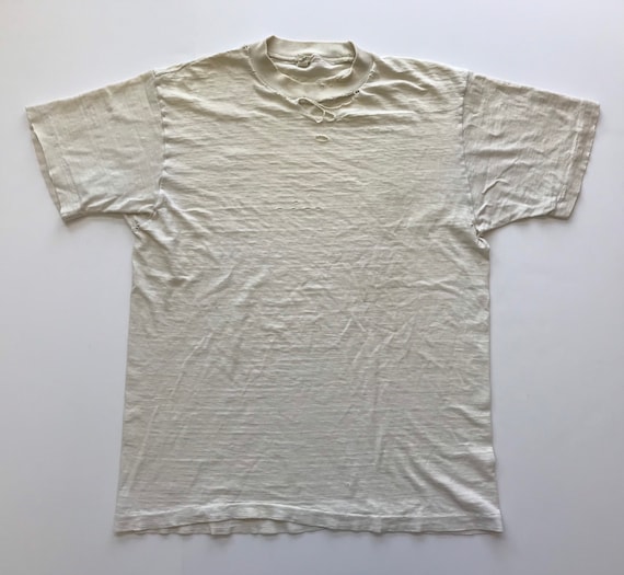 Vintage 1960s Pennys Towncraft Blank T Shirt White