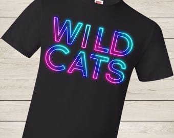 Custom Neon PNG: Retro School Spirit Mascot Clipart (Digital Download)