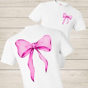 Watercolor Pink Coquette Bow PNG: Girly Ribbon Clipart (Digital Download)