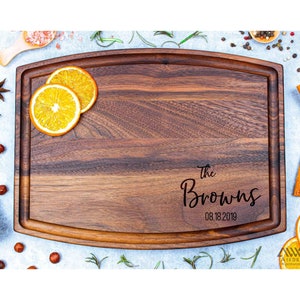 Personalized Cutting Board, Family Gift, Custom Wedding Gift, Wood Anniversary Gift, Engraved Cheese Board, Closing Gift, Couples Gift