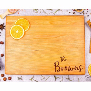 Personalized Cutting Board, Engraved Chopping Board, Custom Couples Gift, Wedding, Housewarming, Wood Anniversary, Closing Gift