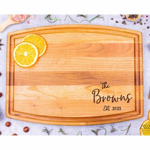 Custom Cutting Board, Personalized Gift, Engraved Wedding Gift, Engagement, Wood Anniversary Gift, Family Christmas Gift, Couples Gift