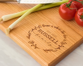 Engraved Cutting Board - Custom Cutting Board, Housewarming Gift, Wedding Gift, Personalized Cutting Board, Christmas Gift