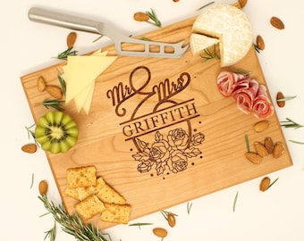 Personalized Cutting Board - Engraved Cutting Board, Anniversary Gift, Engagement Gift, Birthday, Couples Gift, Wedding Gift