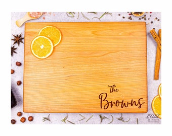 Personalized Cutting Board, Engraved Chopping Board, Custom Couples Gift, Wedding, Housewarming, Wood Anniversary, Closing Gift