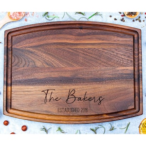Personalized Cutting Board, Housewarming Gift, Anniversary, Wedding Gift, Gift for Couples, Christmas Gift, Engraved Wood Cheese Board