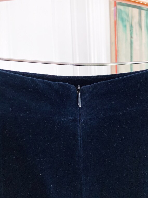 Lester Velvet Blue Mini Skirt