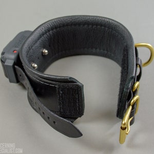 Obedience BDSM Collar Wide Remote Control Premium Leather image 6