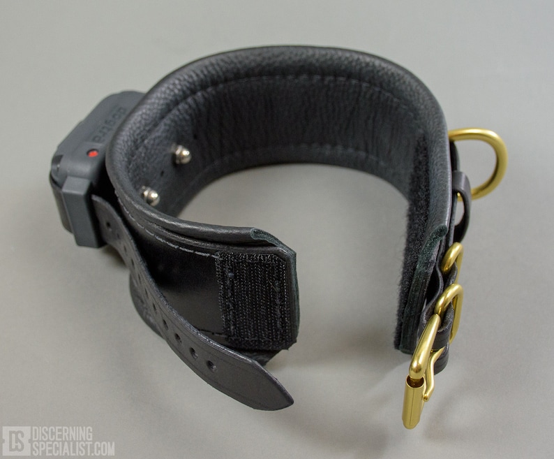 Obedience BDSM Collar Wide Remote Control Premium Leather image 6