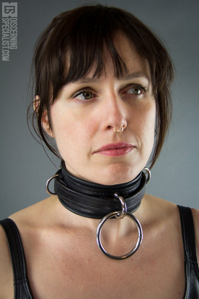 Premium Utility Leather Collar Bdsm Etsy 