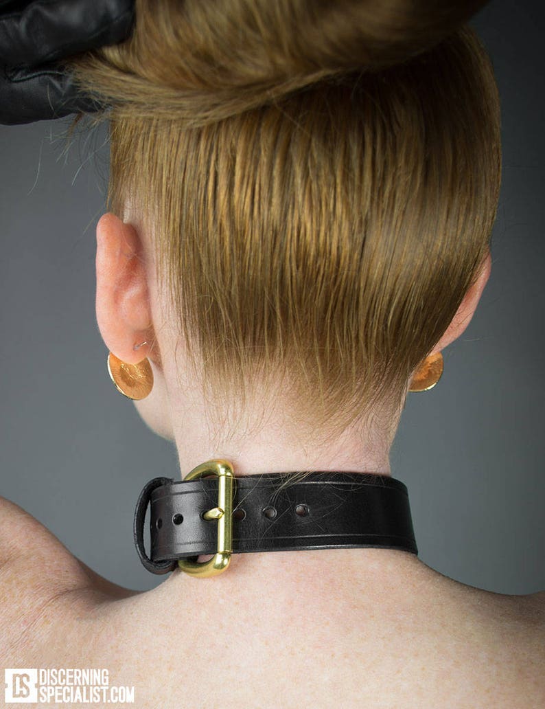 Leather Choke Collar BDSM Etsy