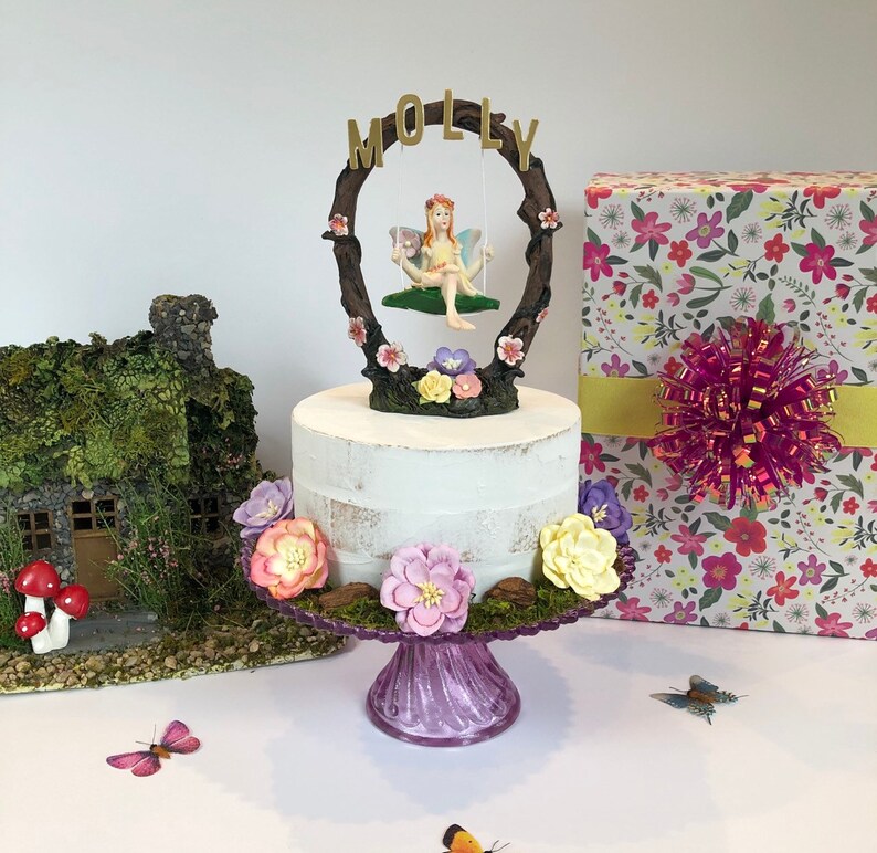 Fairy Cake Topper Fairy Party Decorations Fairy First Birthday Etsy