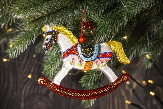Horse Ornament Vintage Design Wall Handing Unique Christmas Etsy