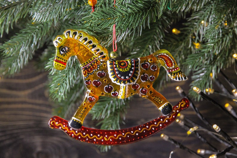 Horse Ornament Vintage Design Wall Handing Unique Christmas Etsy
