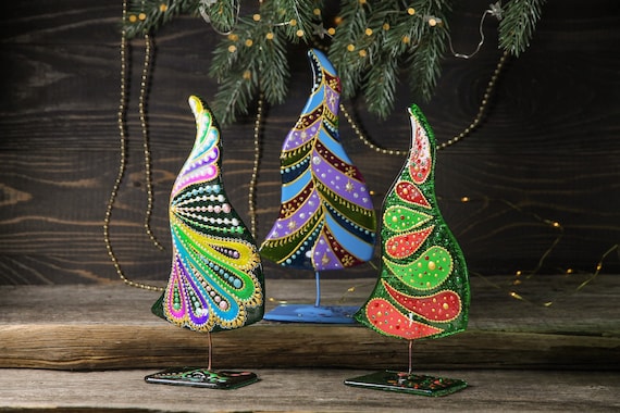 Wire and Crystal Tree Ornament - Fair Trade Guatemalan Christmas Items