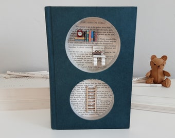 Book Sculpture, Book Art, Altered Book, Librarian Gift, Teacher Gift, Book Club Gift, Author Gift, Recycled Book Art