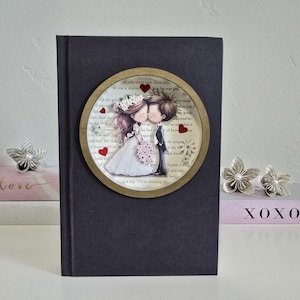 Book Sculpture, Wedding Decor, Anniversary Gift, Bride and Groom, Whimsical, Altered Book Pages, Upcycled Repurposed Art
