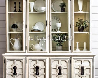 Vintage Buffets China Cabinets Etsy
